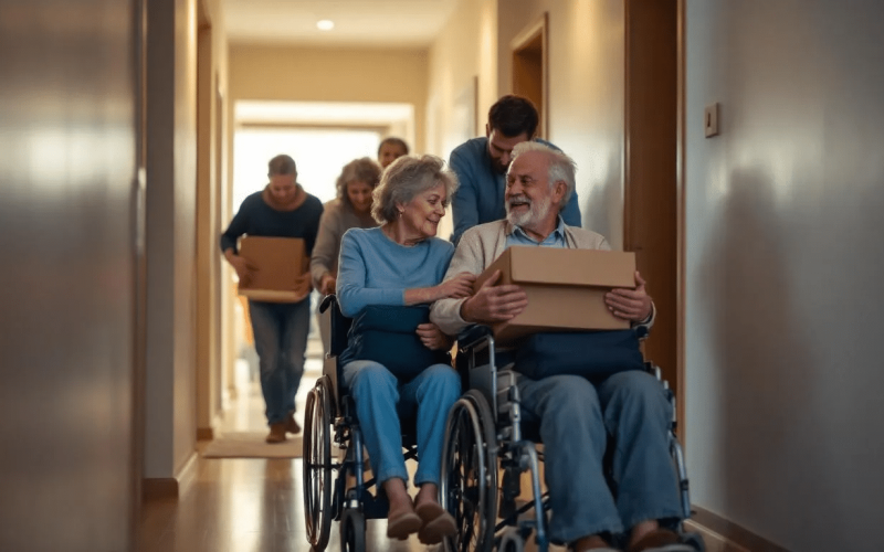 Senioren nach dem Umzug